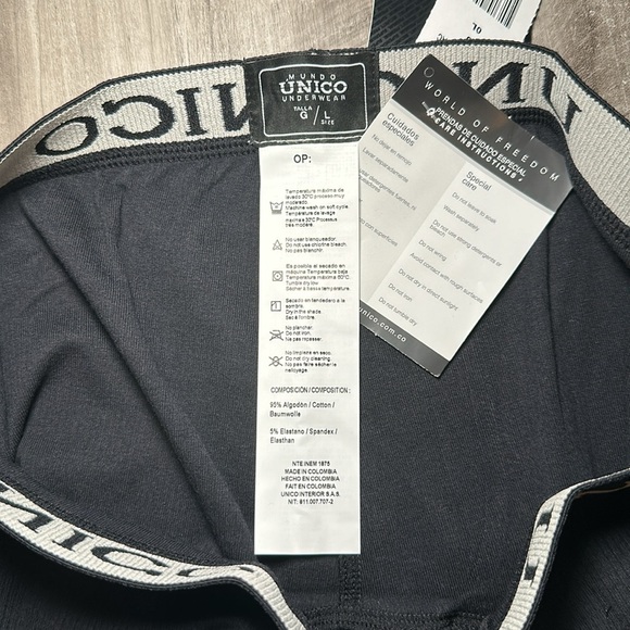 Unico Ribbed Boxer Brief - Large - Picture 3 of 3